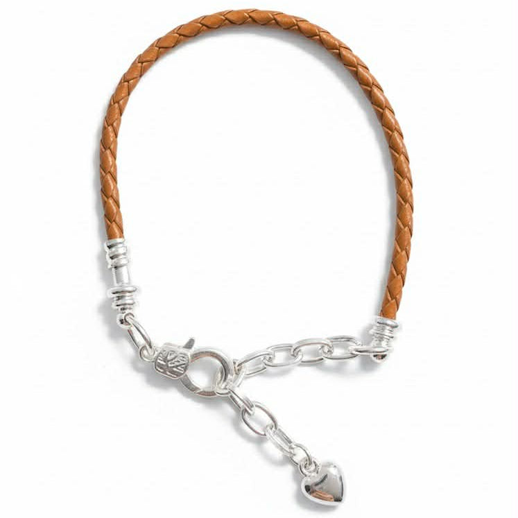 D'Dora Collection - လက်ကောက် - အညိုရောင် ချိတ်ဆွဲထားသော နှလုံးပုံ