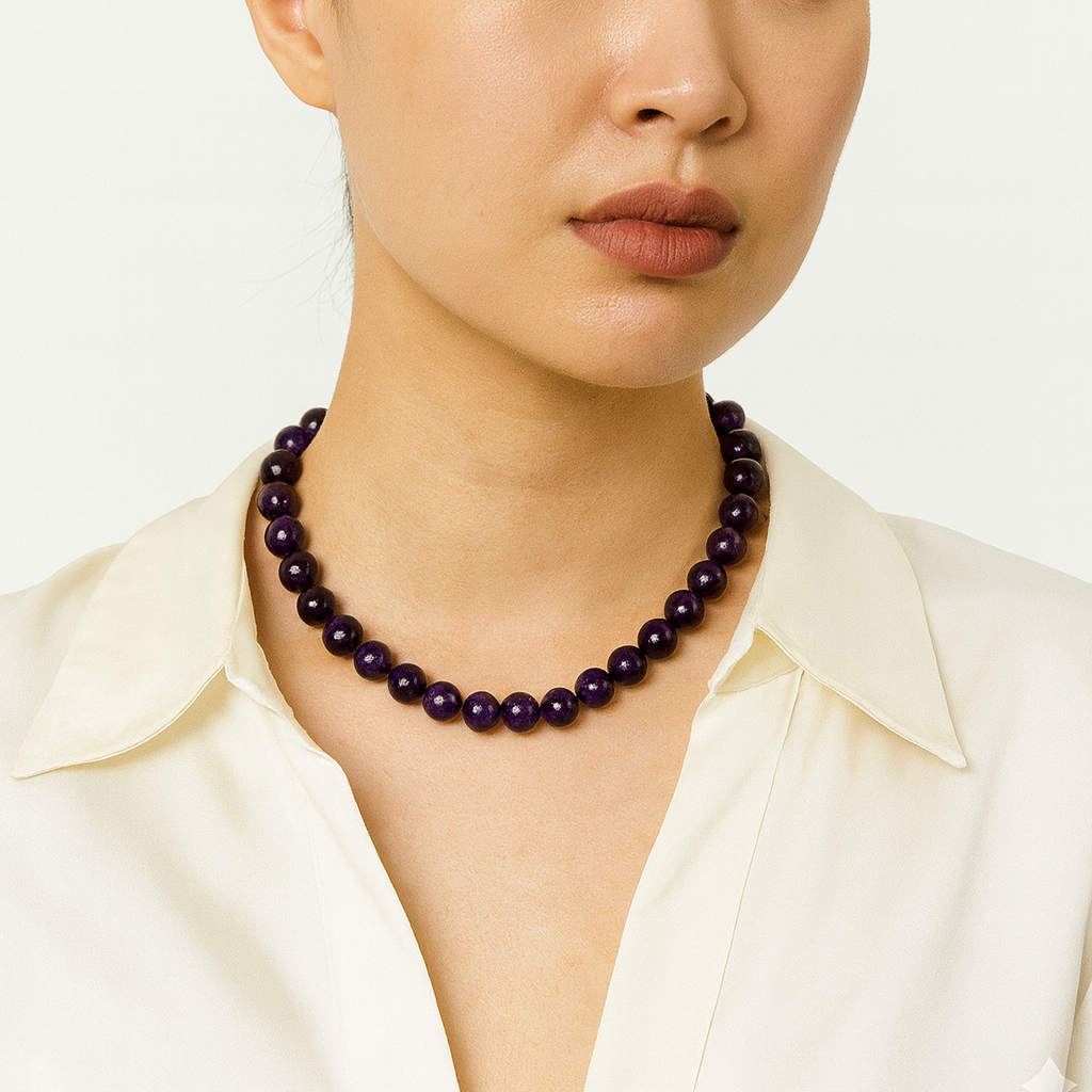 တောက်ပြောင်သော စုစည်းမှု - လည်ဆွဲ - အဖြူရောင် ကျောက်စိမ်း