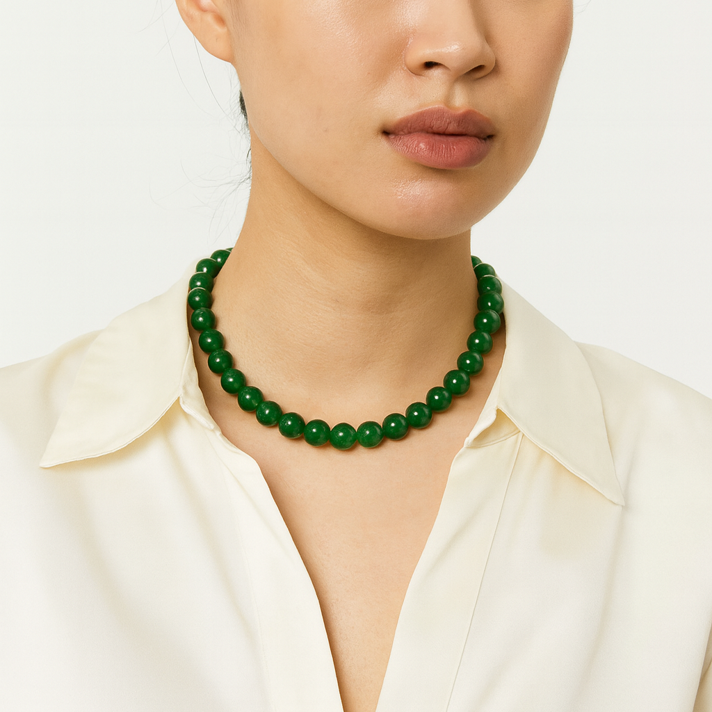 တောက်ပြောင်သော စုစည်းမှု - လည်ဆွဲ - အဖြူရောင် ကျောက်စိမ်း