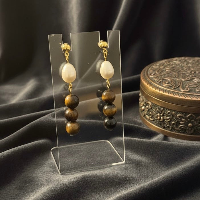 ပုလဲလည်စည်းစုစည်းမှု - နားကပ် - ကျားမျက်လုံး