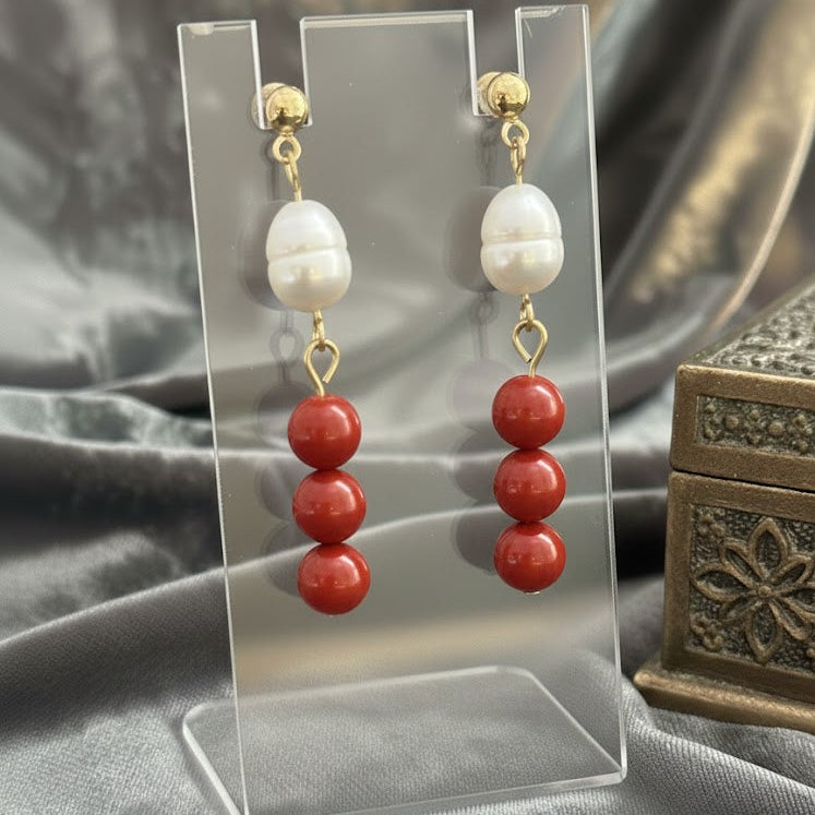 ပုလဲလည်စည်းစုစည်းမှု - နားကပ် - သန္တာကျောက်