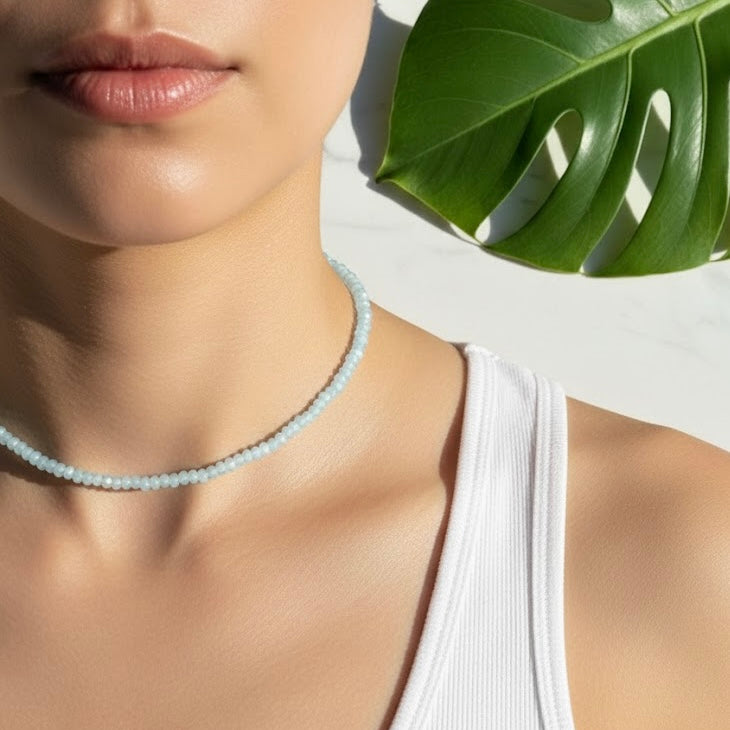 Dazzling Collection - Necklace - White Jade