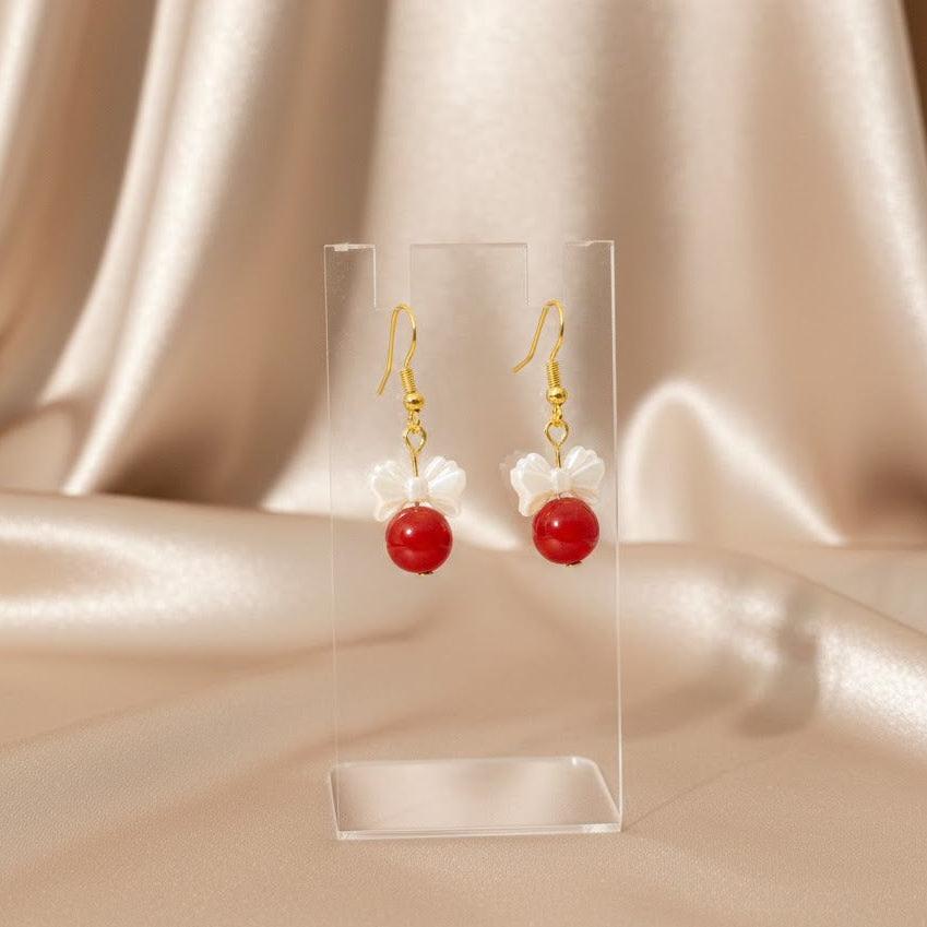 Mini Drop - Earring - Agate Red