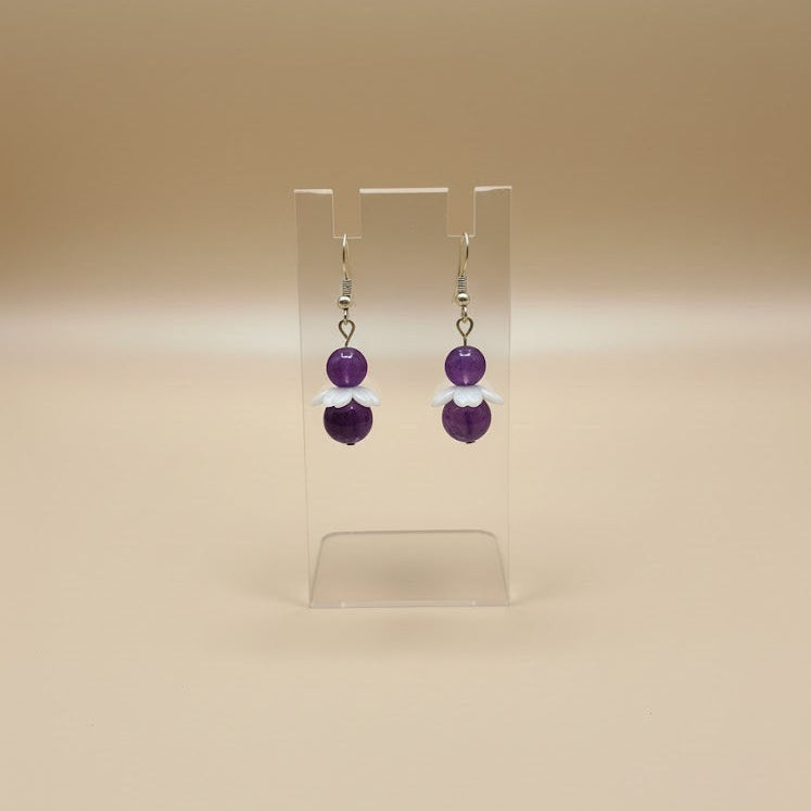 Angle Drop Collection - Earring - Amethyst