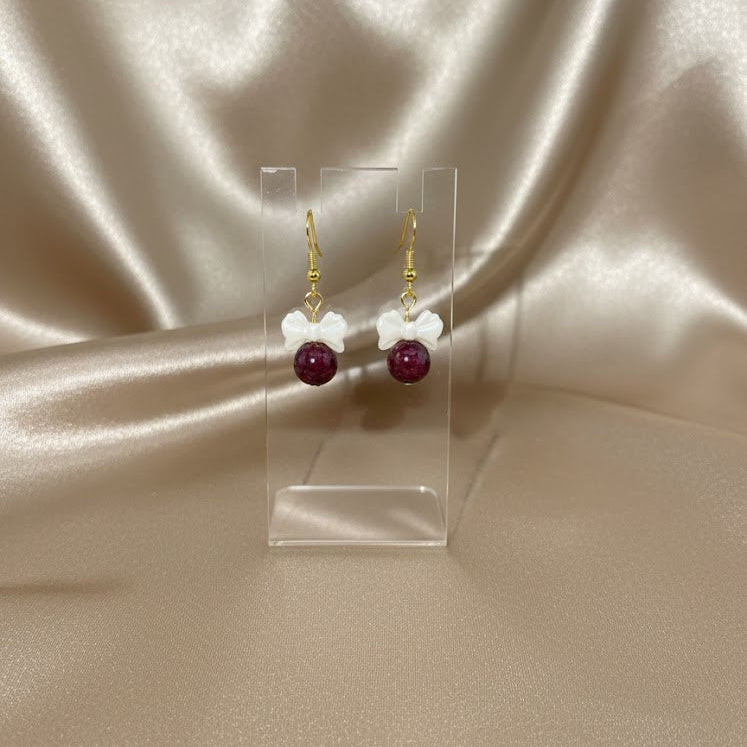 Mini Drop - Earring - Garnet