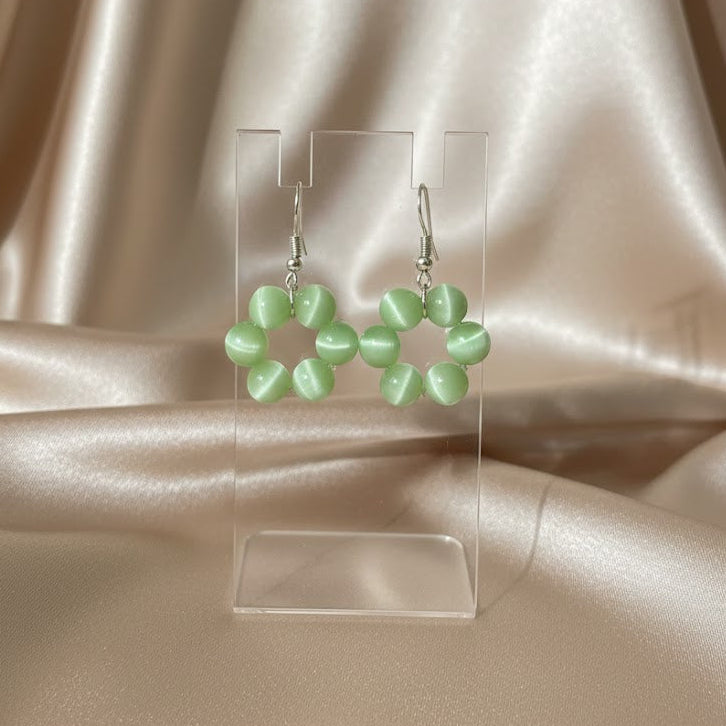 Halo Drop - နားကပ် - အစိမ်းရောင်ကြောင်မျက်လုံး