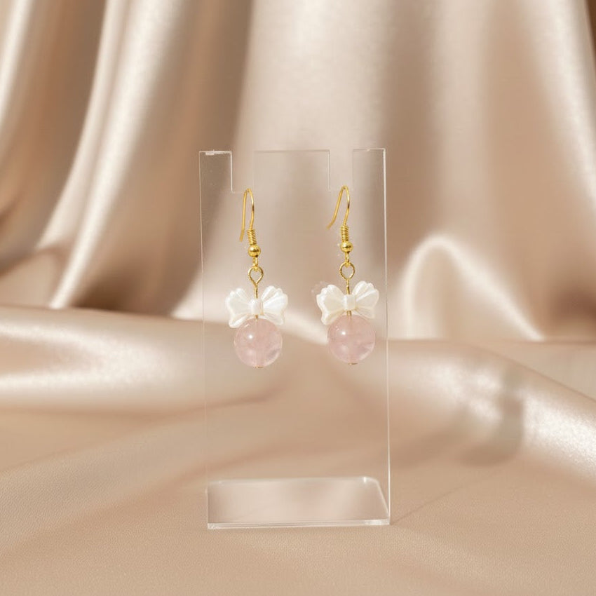 Mini Drop - Earring - Rose Quartz