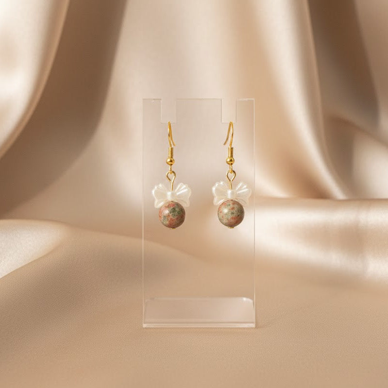 Mini Drop - Earring - Unakite