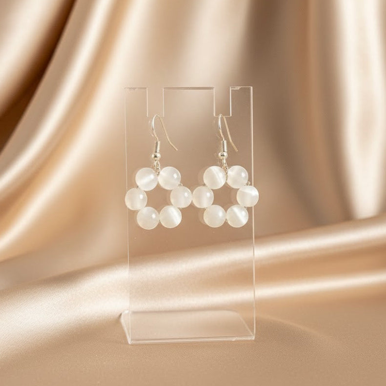 Halo Drop - နားကပ် - အဖြူရောင်ကြောင်မျက်လုံး